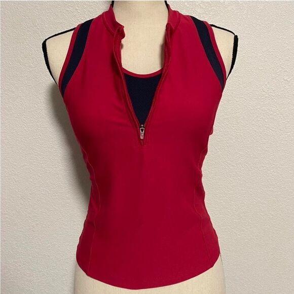 Nike Other - Nike pink and black dri fit women tank top shirt built in bra size 14-16